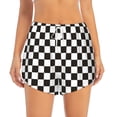 thumbnail image 6 of Rocae Black and White Checkerboard for Women's Athletic Shorts Quick Dry Workout Hiking Shorts With Pockets for Running, Yoga, Gym, Sports Medium, 6 of 9