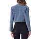 thumbnail image 3 of Chaqueta de mezclilla recortada INSPIRE CHIC para mujer, bolero casual sin cuello y de frente abierto XS Azul Polvoriento, 3 of 6