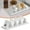 White, variant on KDFWDM Foldable Soap Rack with Suction Cups - Space Saving Drain Storage for Shower Bathtub, Holds Soap Sponge Razor, Bathroom Kitchen Countertop Drying Organizer