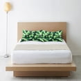 thumbnail image 6 of Yayeee Pillowcase Standard Size Set of 2 Satin Wrinkle Resistant Envelope Pillow Case, Green Camouflage Pattern, 6 of 8
