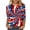 Wine#01, variant on JTZGDY Plus Size Womens Independence Day Tops Loose Fit Casual Dressy American Flag Printed Summer 3/4 Length Sleeve Oversized Crewneck Graphic Holiday Tees Shirt Red#02 S