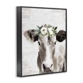 thumbnail image 2 of Stupell Industries Cottage Farm Cow With Flower Crown Distressed Country Pattern Black Framed Giclee Art, 11 x 14, by Lettered and Lined, 2 of 7