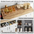 thumbnail image 5 of Danolapsi Kitchen Island Car with Storage, Wood Top Rolling Mobile Carts on Wheels with Drawer and Storage Cabinet, 5 of 6