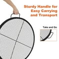 thumbnail image 4 of Ataucjin Fire Pit Cooking Grill Grate, X-Marks Fire Pit Grill Cooking Grate, Outdoor Campfire BBQ Grill, Heavy Duty Steel Campfire BBQ Grill Grid, Portable Camping Cookware with Handle, 4 of 8