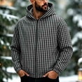 thumbnail image 2 of Abomasnow Men's Rain Jackets Plaid Full Zip Long Sleeve Waterproof Windbreaker Hooded Raincoat Casual Lightweight Jackets with Pockets for Travel Hiking Running Fishing XS-2XL, 2 of 9