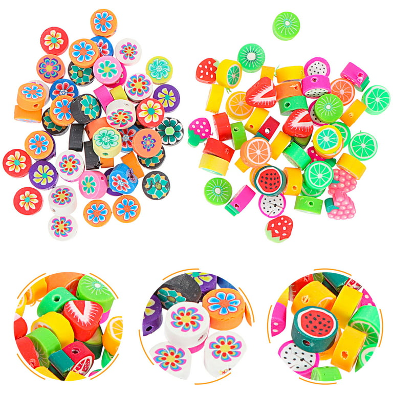 100pcs Fruit Design Loose Beads Crafts DIY Beads Charms Accessories for DIY  Making 