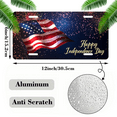 thumbnail image 2 of 1 Pcs 2D Flat License Plate Covers & Frames, Happy Independence Day For Decorative Front, Waterproof For Decoration Aluminum License Plate Covers & Frames Cover For Men Women, 12" X 6", 2 of 7