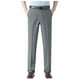 thumbnail image 1 of Pantalones de vestir plisados de corte clásico para hombre - Cintura elástica oculta 100 % poliéster Pantalones de vestir, 1 of 5