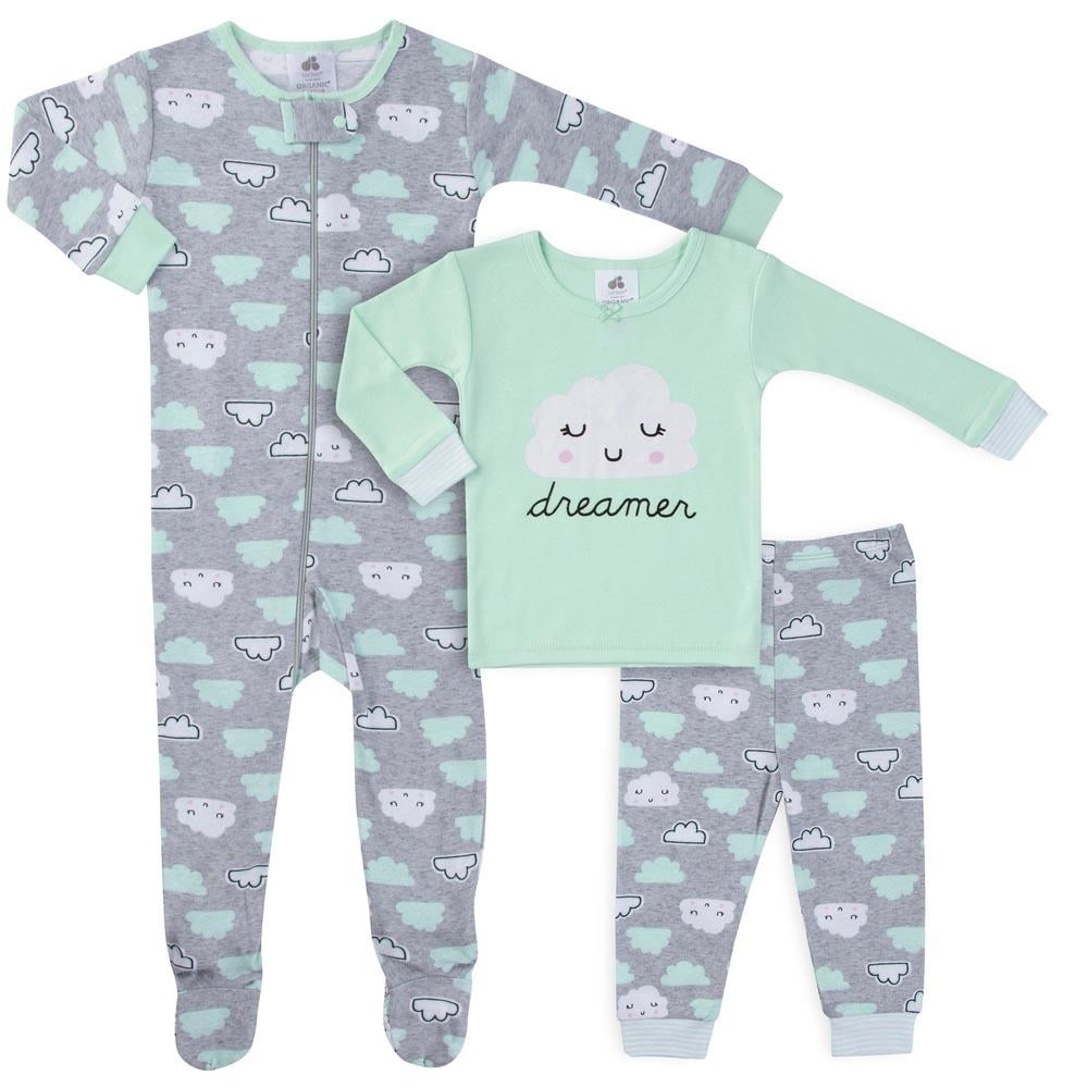 Just Born® Organic Baby Girls Pajama Set, 3Piece