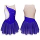 thumbnail image 3 of Disfraz de patinaje y gimnasia con diamantes de imitación brillantes para niñas, Jersey de Ballet, vestido de baile lírico corporal, leotardo con dobladillo Irregular, vestido tutú, 3 of 5