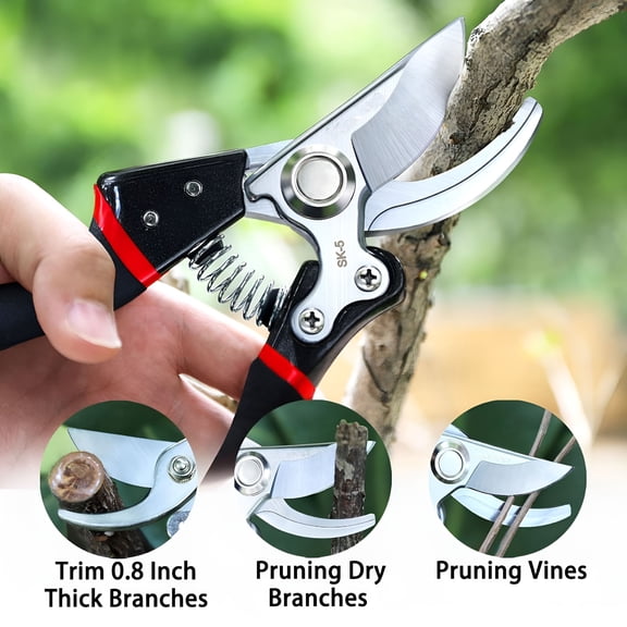 EXLEAF 2026 New Pruning Shears for Gardening,Heavy Duty Cutting Shears,Garden Hedge Clippers,Rose Pruning Shears,Hand Clippers for Gardening for Garden, Backyard, Orchard, Flower Bed