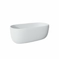thumbnail image 2 of Topcobe 51" Freestanding Bathtub Resin Stone Soaking Bathtub Solid Surface Modern Tubs with Overflow and Pop-Up Drain in White, Bathroom Tub, Modern Bath Tubs, Freestanding Bathtubs, 2 of 11