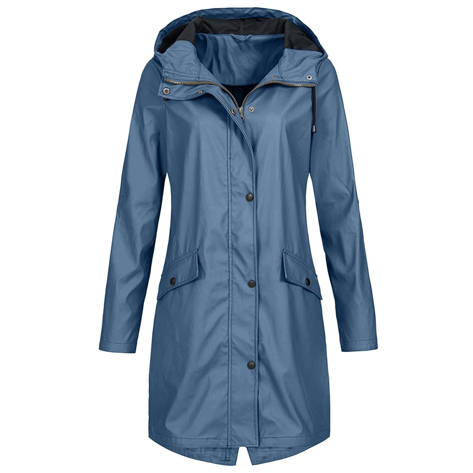 Suokom Women'S Solid Color Rain Jacket 