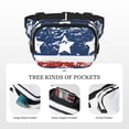 thumbnail image 5 of Picia USA Colors Stripes1 Print Square Double-Layer Waist Bag Mini Adjustable Waist Belt Bag Exercise Running Travel Hiking, 5 of 9