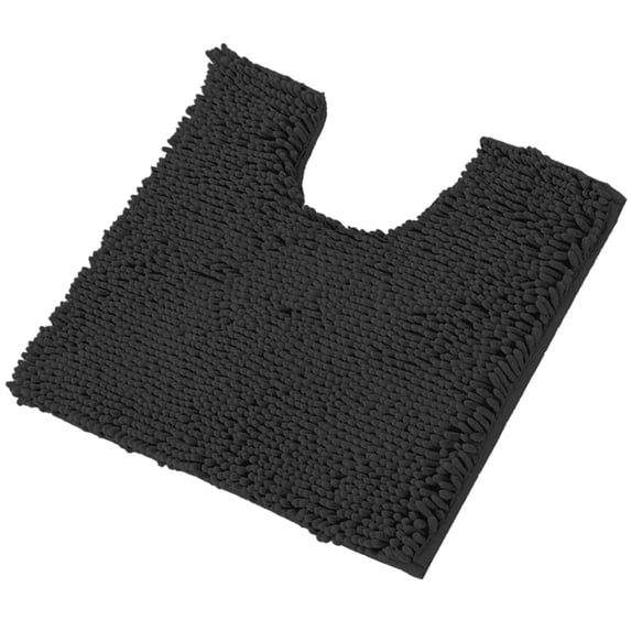 LuxUrux Bath Mat - Toilet Rugs u Shaped- Extra-Soft Plush Bath Shower Bathroom Rug,1'' Chenille Microfiber Material, Super Absorbent Shaggy Bath Rug. Machine Wash & Dry