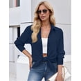 thumbnail image 6 of Zeagoo Button Down Shirts for Women Long Sleeve Tops Oversized Collared Shirts Paisley Printed Professional Blouses, 6 of 6