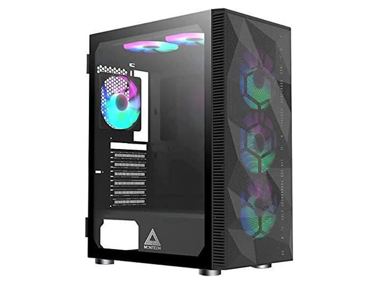 Montech ATX Mid-Tower Computer Case with USB 3.0, Black