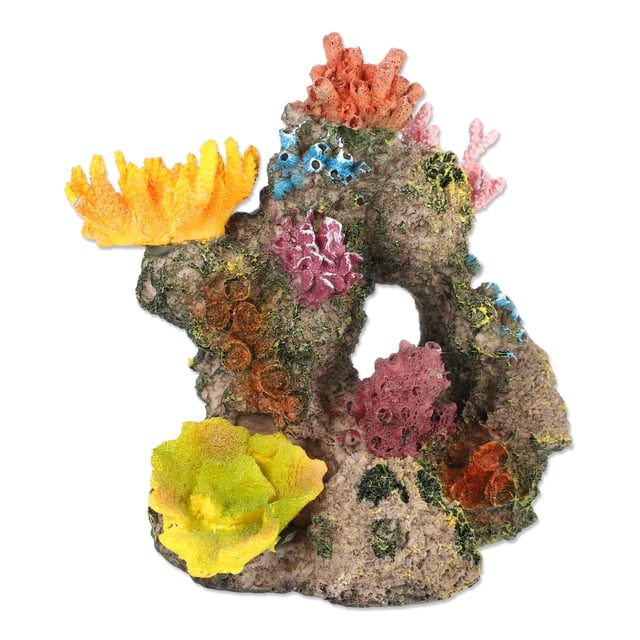 Decoración de arrecife de coral artificial de Unique Bargains para acuarios, tamaño 6.10"x4.53"x6.38", color variado