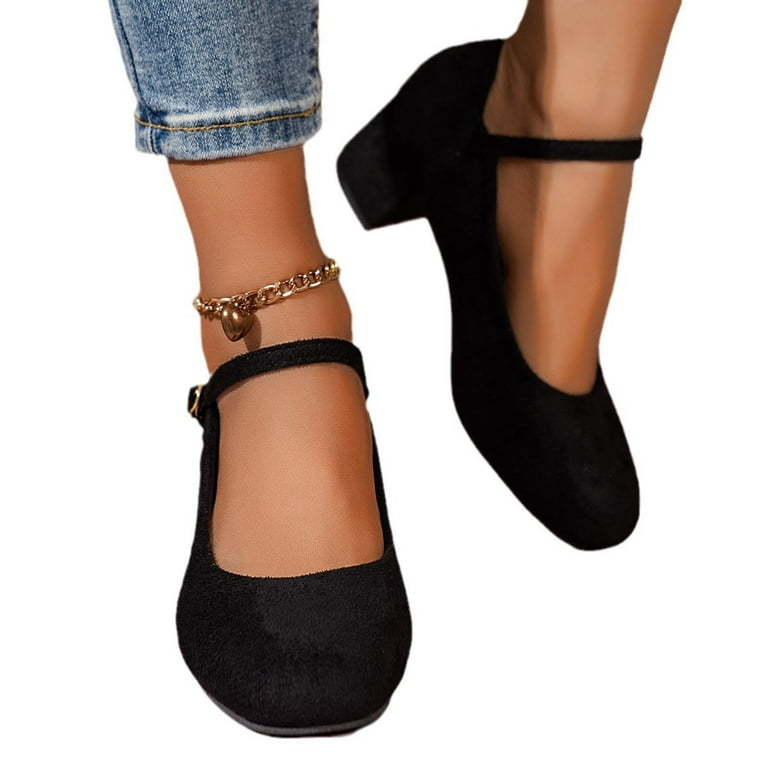 Sole Bliss Mary Janes With Arch Support HOSHOSE Womens Mid Heel