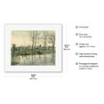 thumbnail image 2 of Amsterdam Skyline Viewed from the West - From an Original Color Painting by Piet Mondrian c.1899 - Fine Art Rolled Canvas Print (Unframed) 11in x 14in, 2 of 4