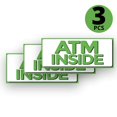 thumbnail image 4 of ATM Inside Vinyl Sign, 5" x 12" Sticker Decal, 3 Pack, Retail Store Sign, 4 of 4