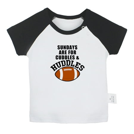 

Sundays are for Cuddles & Huddles Funny T shirt For Baby Newborn Babies T-shirts Infant Tops 0-24M Kids Graphic Tees Clothing (Short Black Raglan T-shirt 12-18 Months)