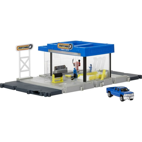Matchbox Action Drivers Matchbox Auto Shop Playset with 1 Toy Car