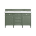 thumbnail image 2 of James Martin Vanities 650-V60D-SC-3WZ 60 in. Brittany Double Vanity with 3CM White Zeus Top  Smokey Celadon, 2 of 6
