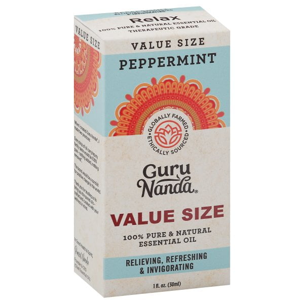 GuruNanda Peppermint Essential Oil 1.0 Fl Oz