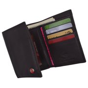 Slim Mens RFID Security Blocking Slim Trifold Credit Card ID Leather Wallet
