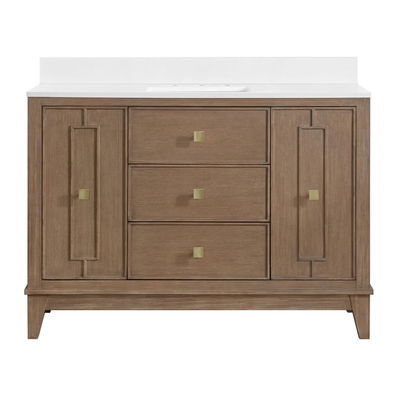 Miseno Mv-N253-V48 Kinsale 48" Free Standing Single Basin Vanity Set - Walnut Drift
