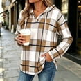 thumbnail image 6 of Hoodie for Women Long Sleeve Plaid Fall Winter Casual Sweatshirt Mid Length Drawstring Detail Relaxed Fit Stylish Everyday Sweatshirts, 6 of 10