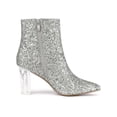 thumbnail image 3 of Unique Bargains Bottines à Paillettes à Talon Bloc Transparent pour Femmes, 3 of 8