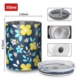 thumbnail image 4 of Floral 12oz Stainless Steel Coffee Mug – Double-Wall Insulated Cup with Spill-Resistant Lid, 360° Full-Print Design, Keeps Drinks Hot & Cold for Home, Office, Travel,Thanksgiving,Christmas, Spring, 4 of 5