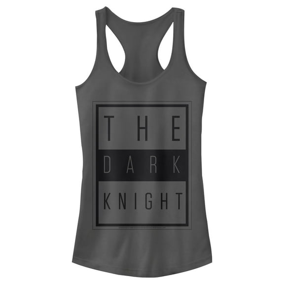 Junior's Batman Dark Night Frame  Racerback Tank Top Charcoal X Small