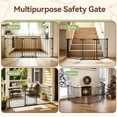thumbnail image 2 of Pet Gates, DOMIPET Dog Playpen 5Panel 128" Extra Wide 30" Tall Fireplace Fence Playard, Black, 2 of 9