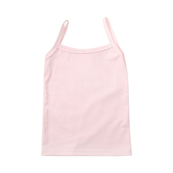 KAUOD Girls Camisole Tank Tops Solid Spaghetti Strap Sleeveless Undershirts Dance Basic Summer Tops Athletic Shirts
