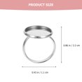 thumbnail image 3 of 20pcs Base de anillo de acero inoxidable Soporte de anillo ajustable Joyas que hacen accesorios, 3 of 6