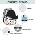 thumbnail image 4 of Pioneer Flower Floral Print Pattern Backpack for School, Cute School Bag with Adjustable Shoulder Straps and Padded Back, 15.3"x11"x7.1", 4 of 5