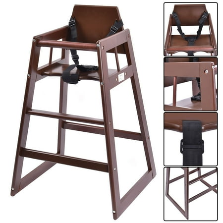 - Costway Baby High Chair Wooden Stool Infant Feeding Children Toddler Restaurant Natural (BN)
