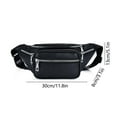 thumbnail image 2 of Waterproof Leather Fanny Pack,Large Waist Bag for Travel,Adjustable Belt Bag for Women Men,Sling Bag Shoulder Backpack,Multi-purpose Daypack for Hiking Camping Outdoor Trip Travel, 2 of 9