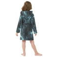 thumbnail image 7 of FORMRS Niños Bathrobe Unisex Hooded Robe Soft Plush Pajamas Sleepwear, Size 2-3T, Lightning Pattern, 7 of 7