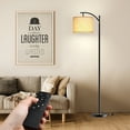 thumbnail image 6 of JURULU 62'' Arched/Arc Floor Lamp with Remote Control and Bulb Included,White Lampshade, 6 of 9