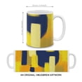 thumbnail image 4 of MUGBREW 11 Oz Ceramic Tea Cup Coffee Mug, Abstract Blue Yellow Dry Brush Painting, 4 of 7