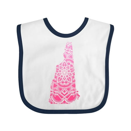 

Inktastic New Hampshire Silhouette Mandala Gift Baby Boy or Baby Girl Bib