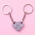 thumbnail image 1 of LLavero de bloque de ladrillo emparejado a juego, llavero de corazón de amor para amantes de la pareja, mejores amigos, de la Amistad baratija, regalos de joyería, 1 of 4