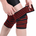 thumbnail image 1 of Genou Enveloppe Support de Compression Pad Bracket pour l'Haltérophilie et la Formation Croisée (Noir + Rouge), 1 of 4