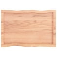 thumbnail image 3 of vidaXL Table Top Light Brown 80x50x(2-4) cm Treated Solid Wood Live Edge, 3 of 5