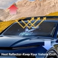 thumbnail image 5 of Jeiento Blue Butterfly Car Windshield Sun Shade Foldable Car Windshield Sunshades Window Shades Cover Sun Visor Shield for Most Sedan Truck SUV Auto Interior Protector Easy to Install, 5 of 7
