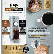 Ninja Pods & Grounds Specialty Single-Serve Coffee Maker, K-Cup Pod Compatible, Built-In Milk Frother, PB051GB, Glacier Blue